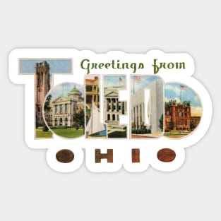 Greetings from Toledo Ohio Sticker